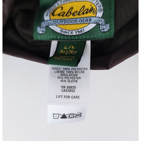 Cabela’s Jacket Mens Large Camo Reversible Hunting Insulated Zip Coat Mossy Oak - Picture 8 of 13